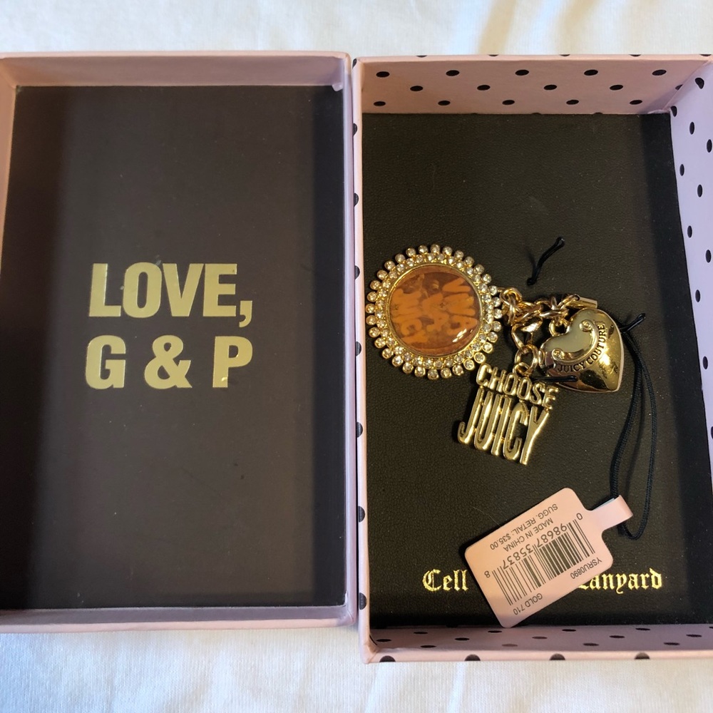 Juicy Couture Charm Lanyard Keychain